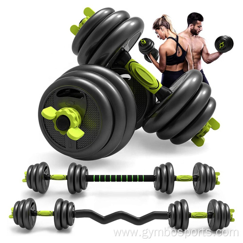 Rubber Coated Use Dumbbell Barbell Set free weights